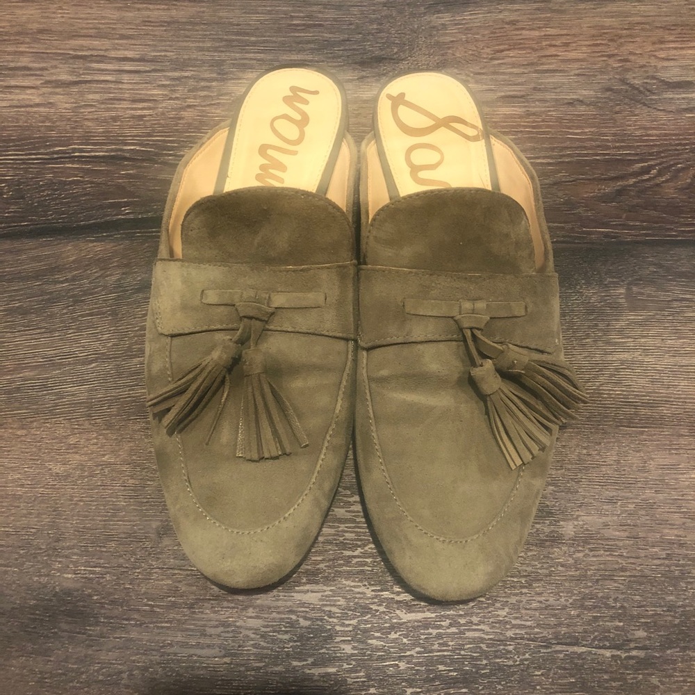 Sam Edelman loafer mule - size 10, olive green